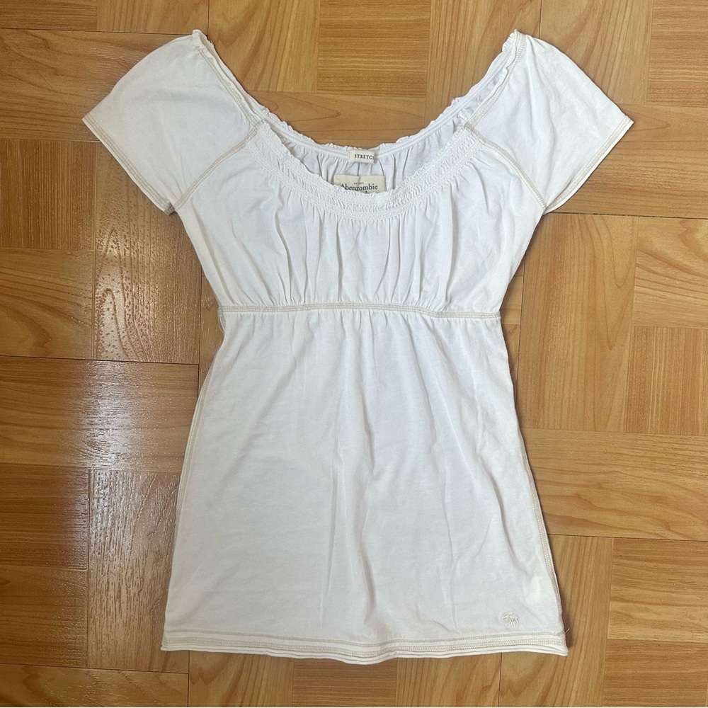 Abercrombie & Fitch White Babydoll Top